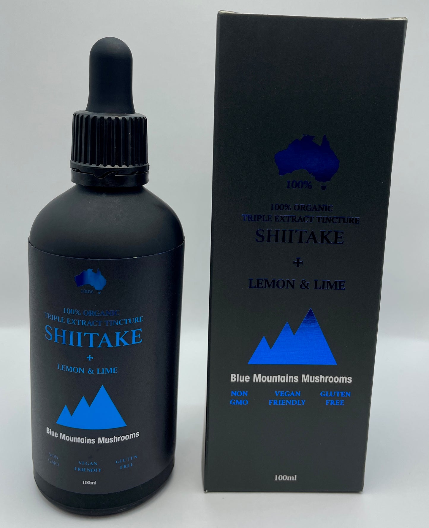 ORGANIC SHIITAKE TRIPLE EXTRACT TINCTURE WITH LEMON LIME FUSION 100ML