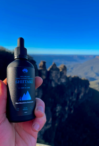 ORGANIC SHIITAKE TRIPLE EXTRACT TINCTURE WITH LEMON LIME FUSION 100ML
