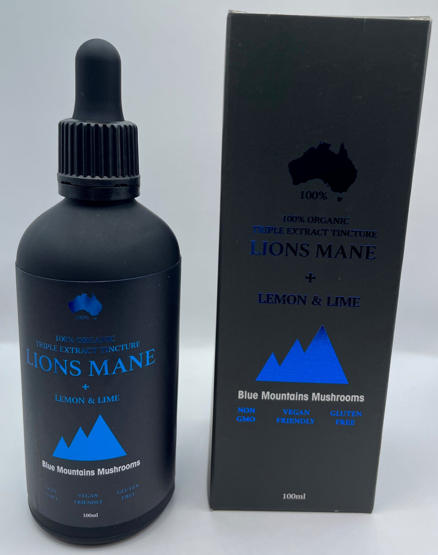 ORGANIC LIONS MANE TRIPLE EXTRACT TINCTURE WITH LEMON LIME FUSION 100ML