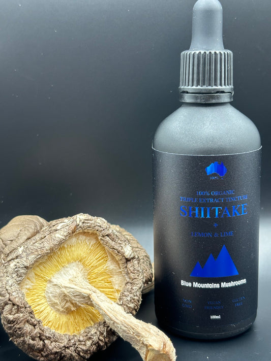 ORGANIC SHIITAKE TRIPLE EXTRACT TINCTURE WITH LEMON LIME FUSION 100ML